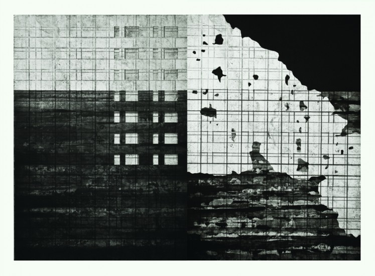 Z cyklu 48,5 | akwatinta, miękki werniks, szablon, tech. własna | 100x70cm | 2016